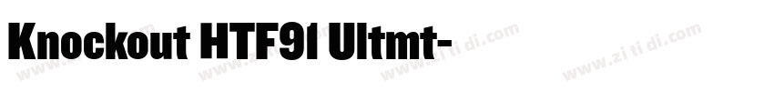 Knockout HTF91 Ultmt字体转换
